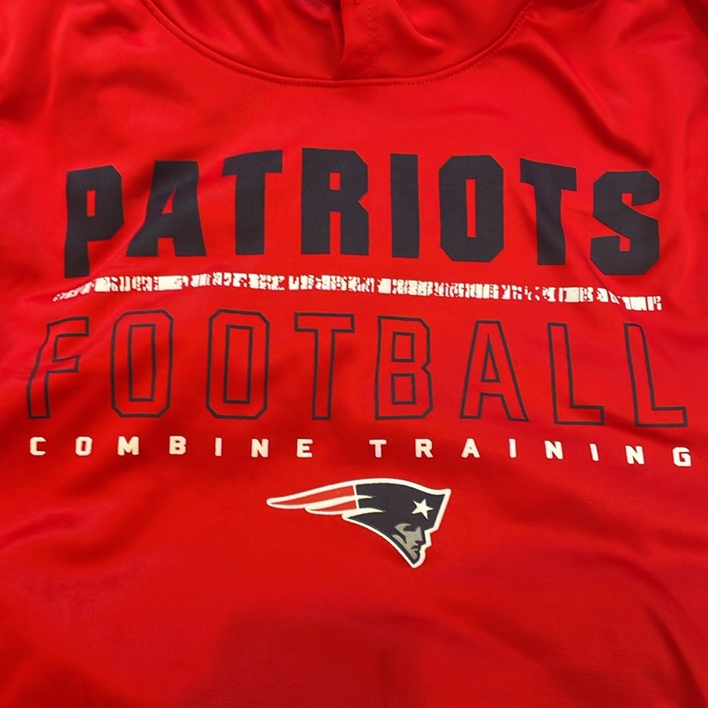 NFL New England Patriots Hoodie Red Pullover XL